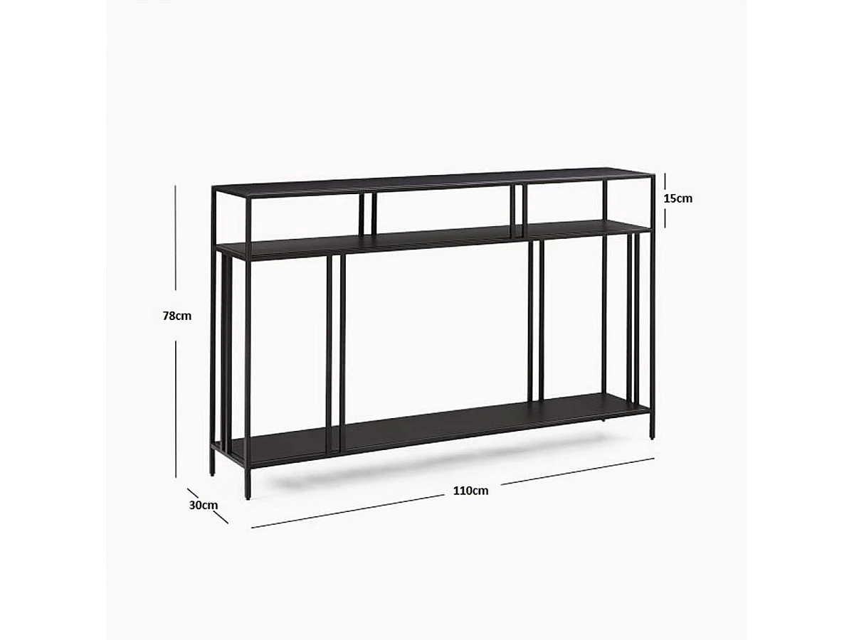 Aparador – 110 x 78 x 30 cm – Preto – Aglomerado