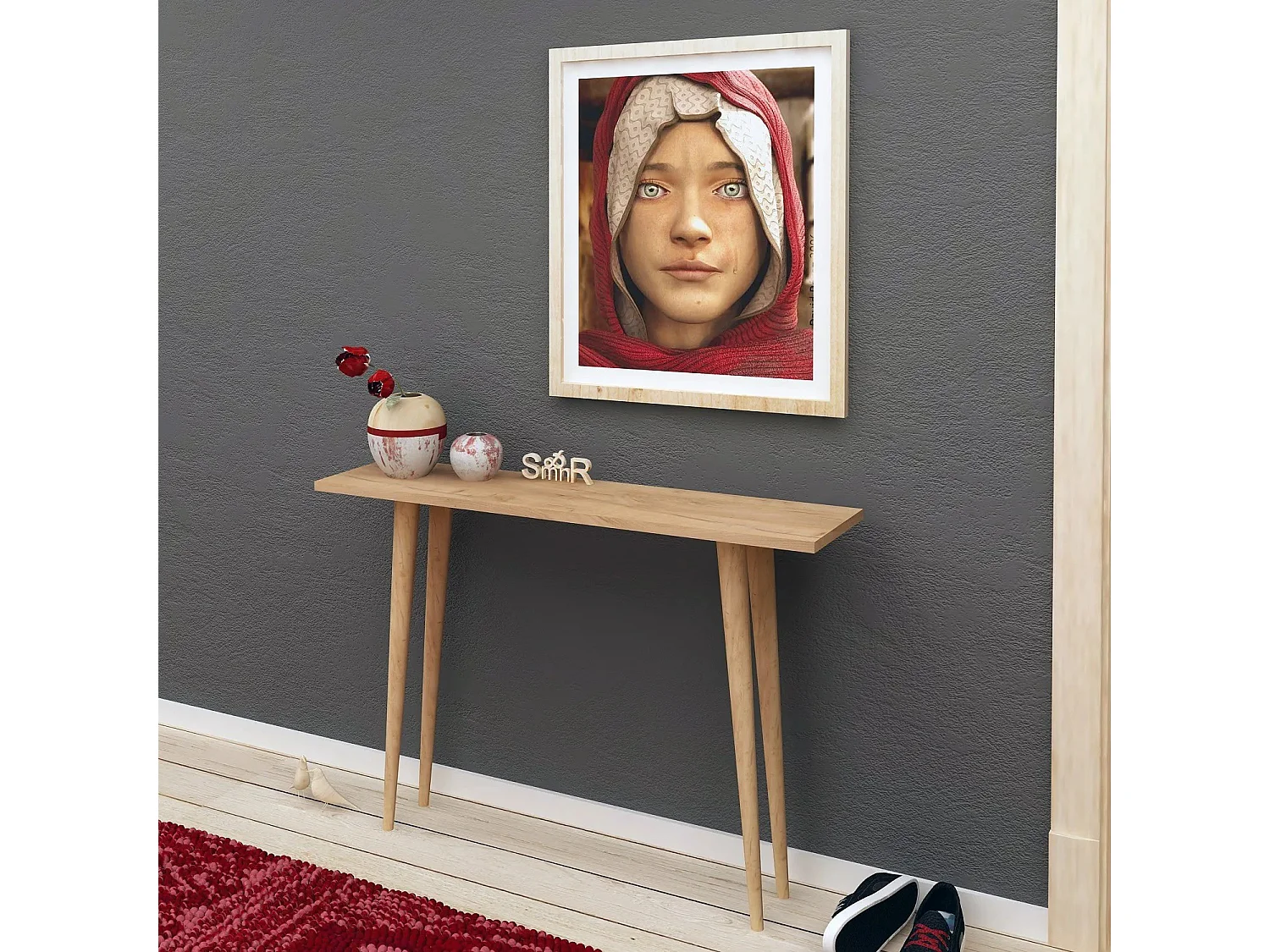 Consola Desidero color roble