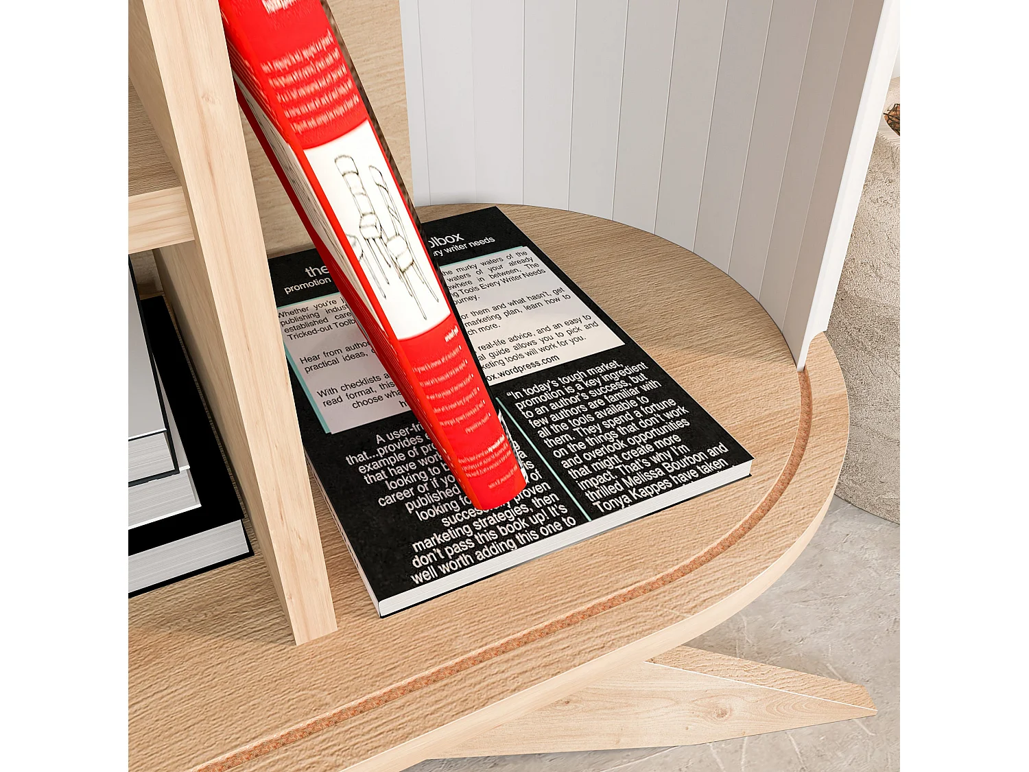 Console avec portes coulissantes Jayson L150xH75cm Chêne clair et Blanc