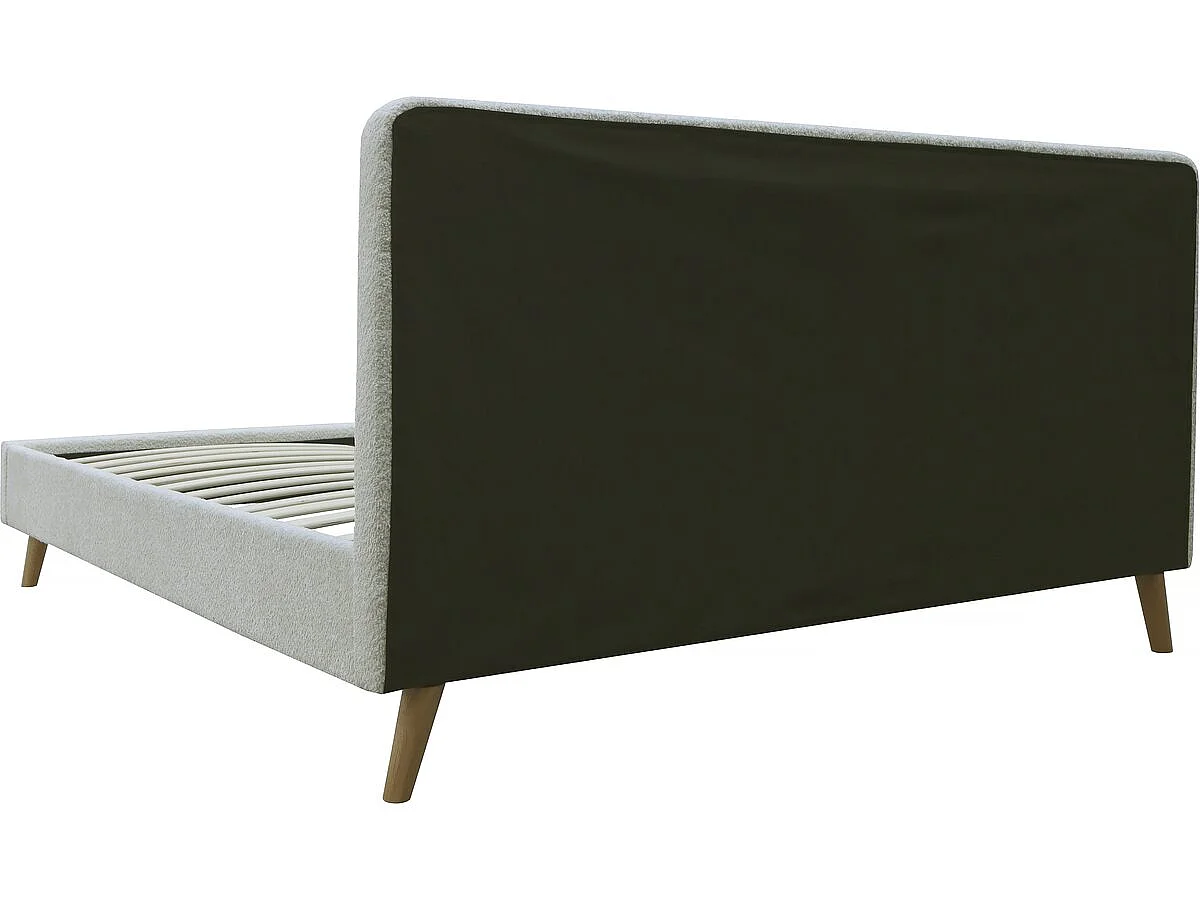 Bed van badstof "Nemo" 140x190 - Crème, elegant en comfortabel ontwerp