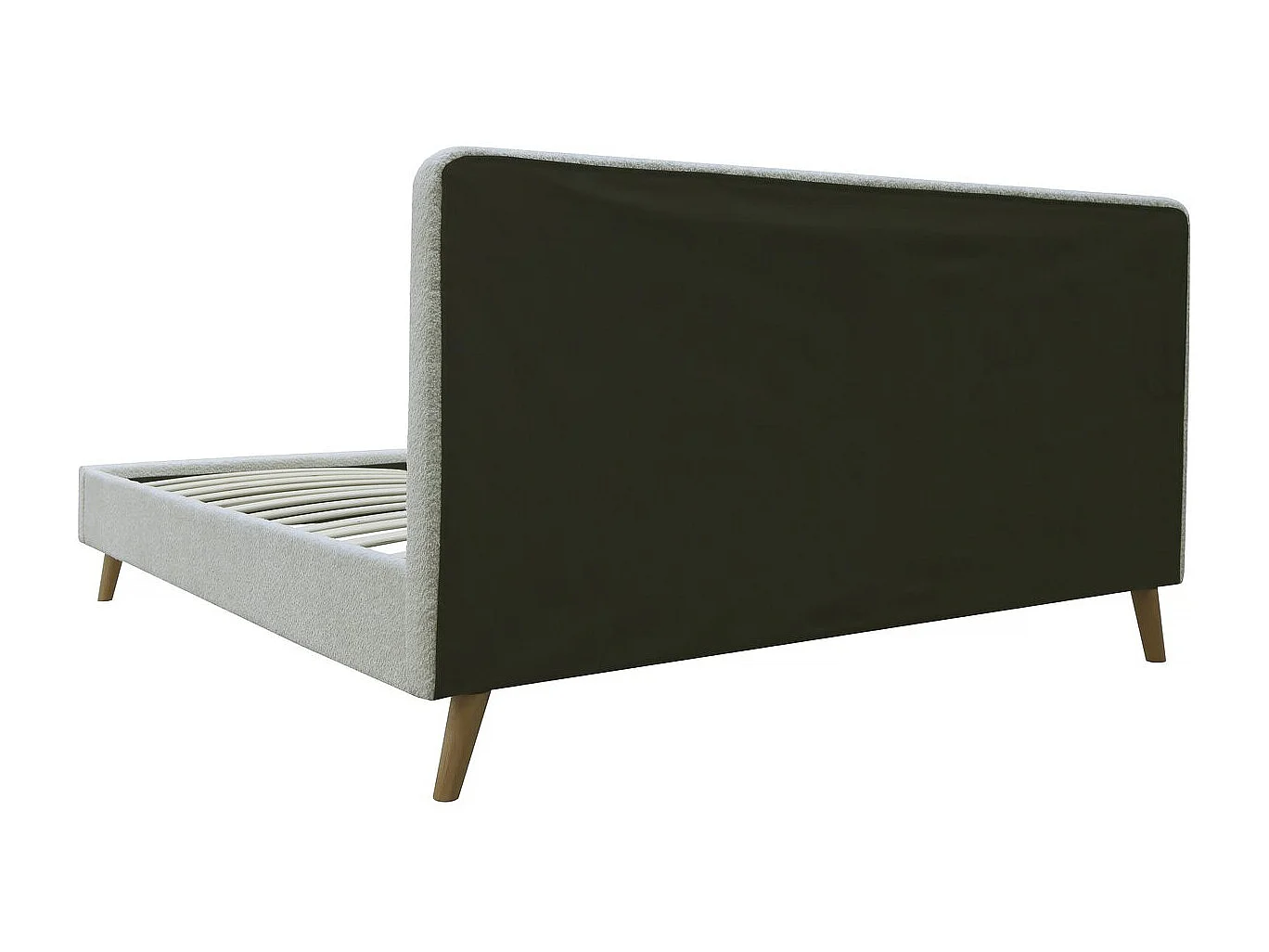 Lit tissu bouclette "Nemo" - 140 x 190 cm - Crème