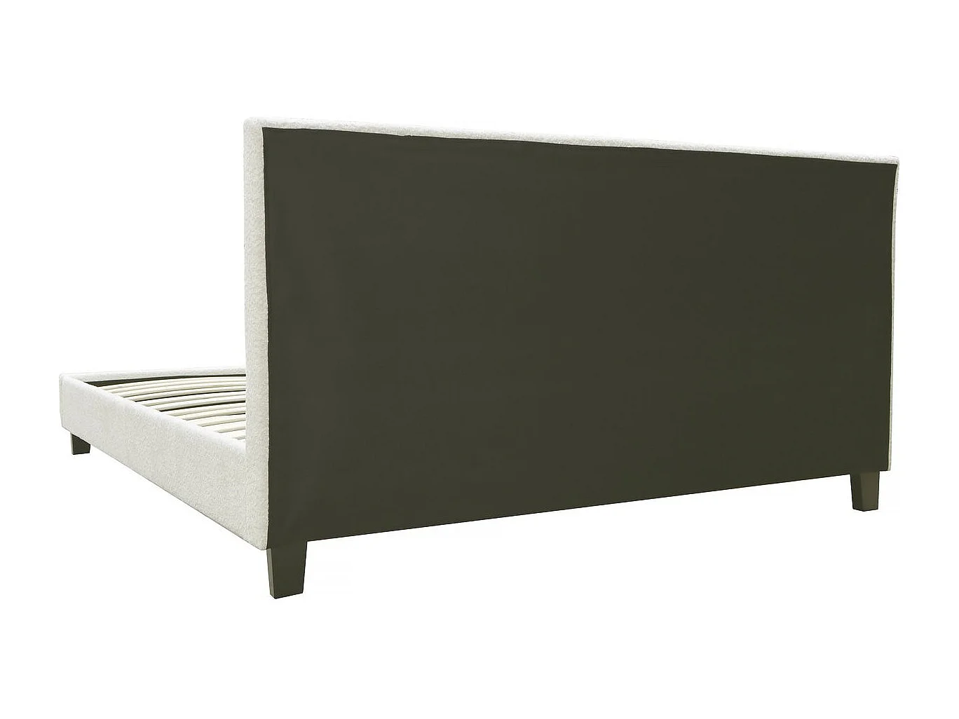 Lit tissu bouclette "Julia" 140x190cm - Crème