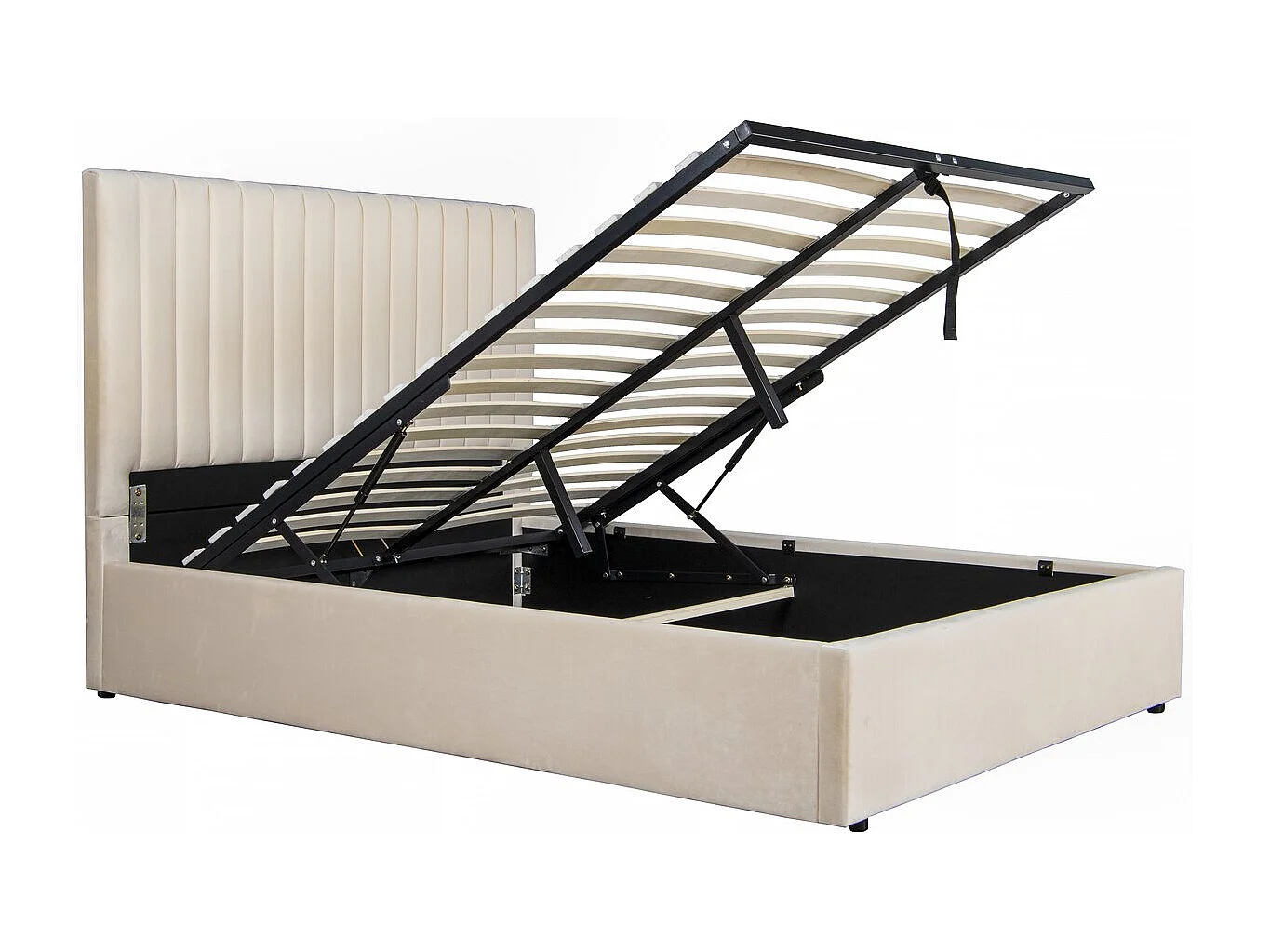 Lit avec coffre "Mia" - 140 x 190 cm - Beige