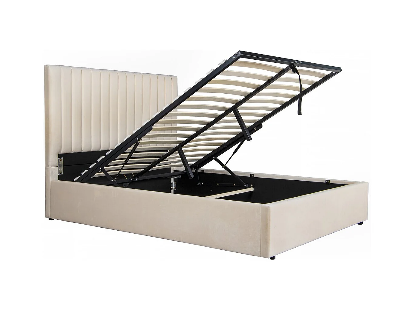 Lit avec coffre "Mia" - 140 x 190 cm - Beige