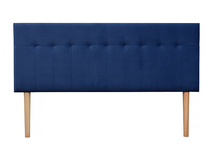 Tête de lit 160 cm Capitonnée - Tissu Velours Bleu Ocean