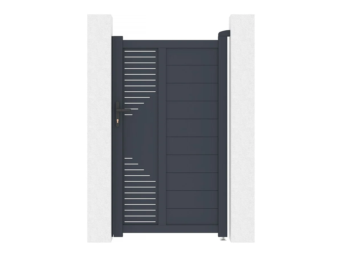 Portillon en aluminium "Jean" - 100 x 173 cm - Anthracite