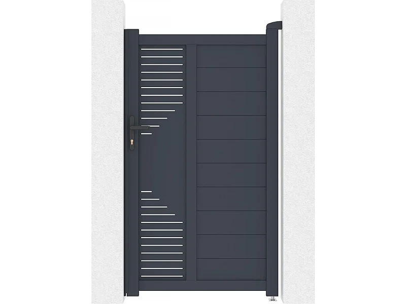 Portillon en aluminium "Jean" - 100 x 173 cm - Anthracite