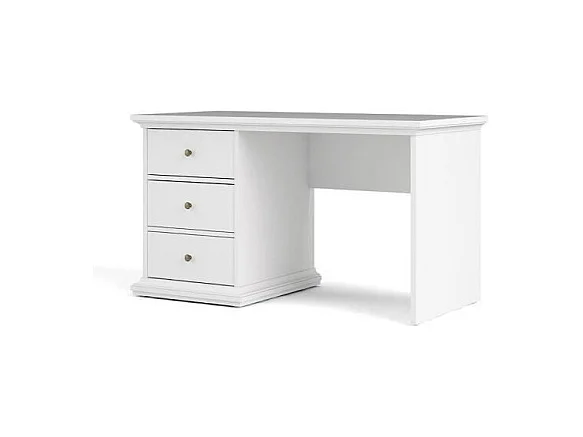 Schreibtisch mit 3 Schubladen weiß B130 cm – SOFIA