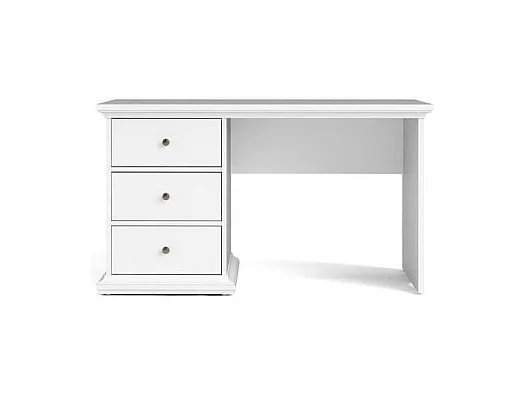 Schreibtisch mit 3 Schubladen weiß B130 cm – SOFIA