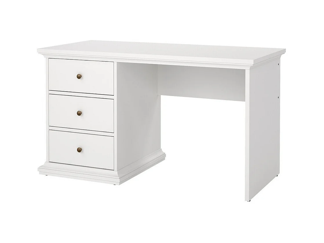 Schreibtisch mit 3 Schubladen weiß B130 cm – SOFIA
