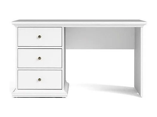 Bureau 3 tiroirs blanc L130 cm - SOFIA