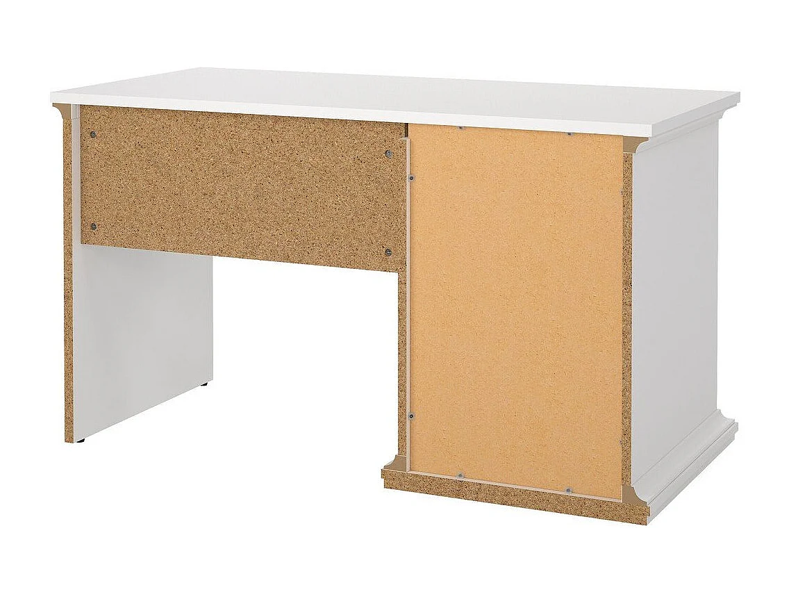 Bureau 3 tiroirs blanc L130 cm - SOFIA