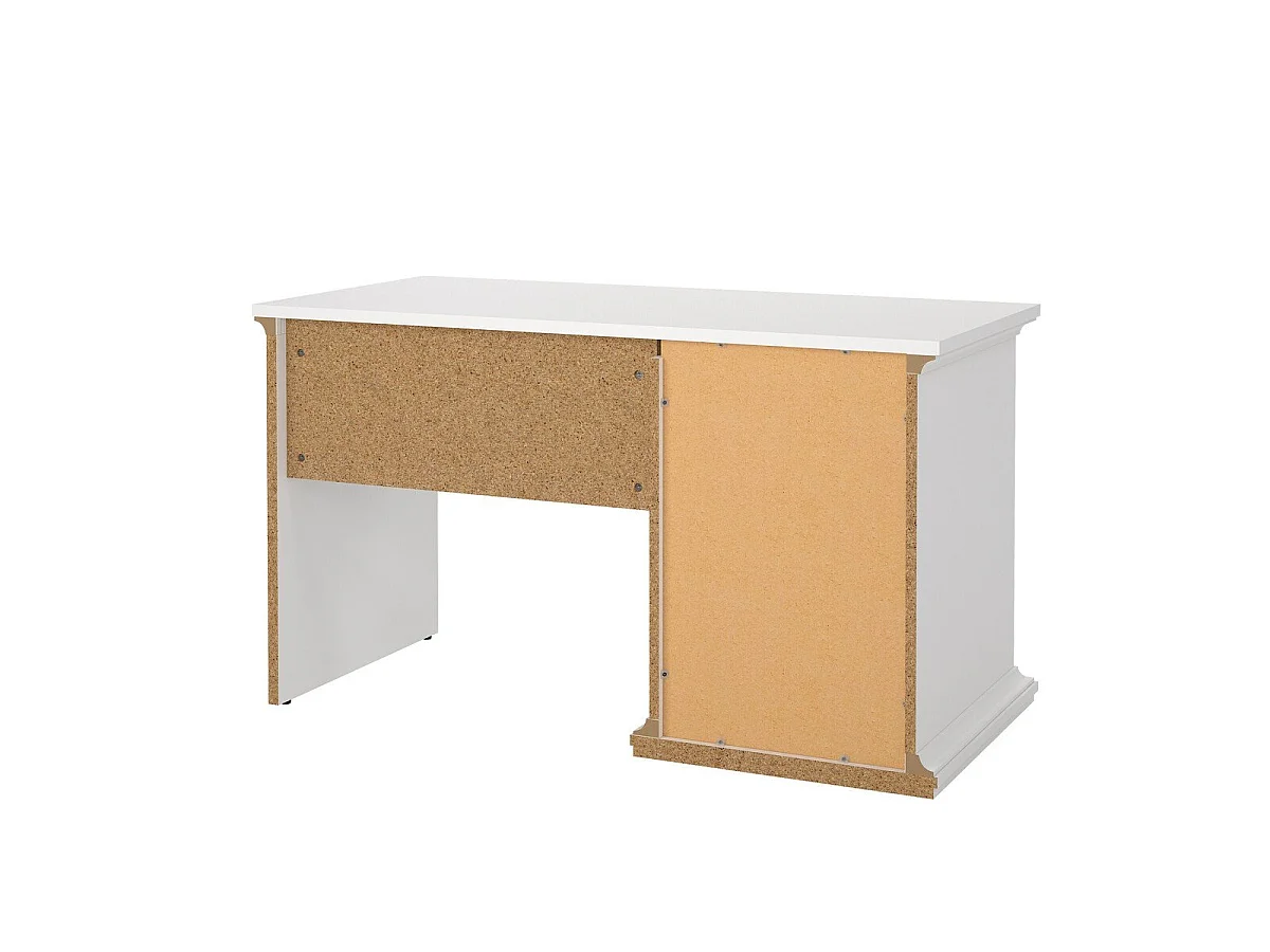 Bureau 3 tiroirs blanc L130 cm - SOFIA