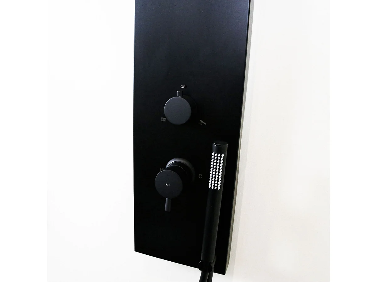 Essekadra panel de ducha negro Essebagno