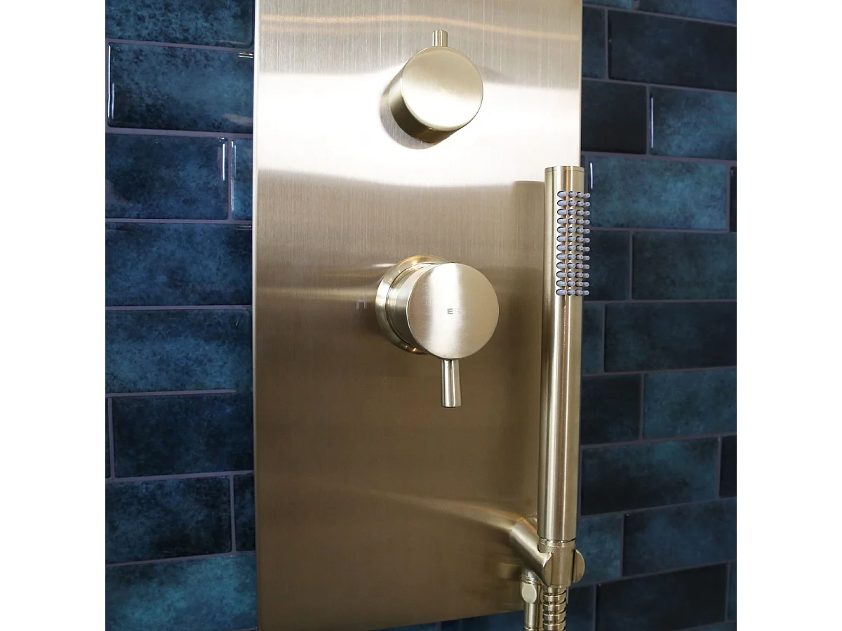 Essekadra pannello doccia oro spazzolato Essebagno