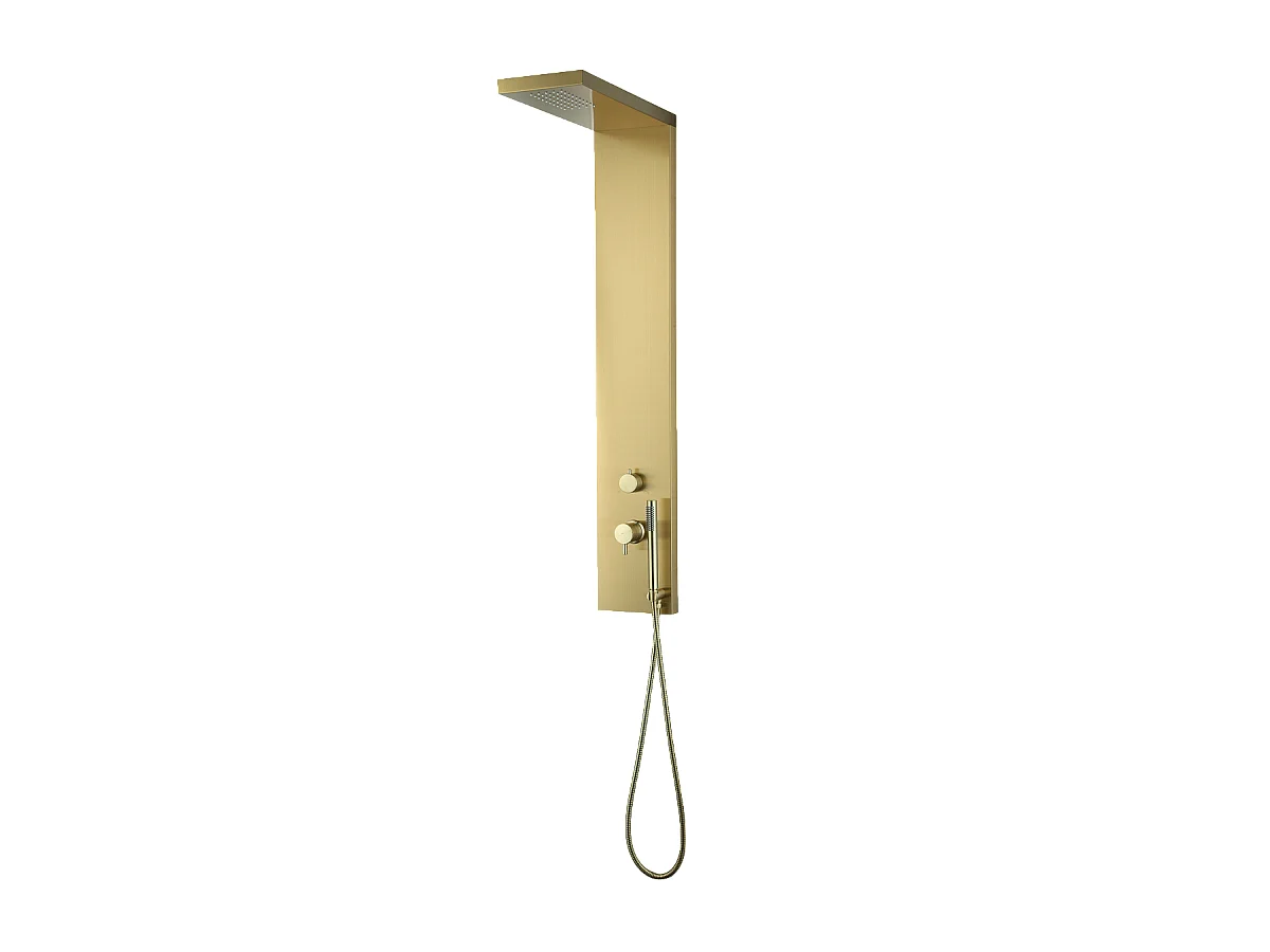 Essekadra panneau de douche or brossé - Essebagno