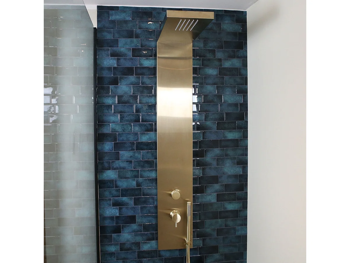 Essekadra pannello doccia oro spazzolato Essebagno