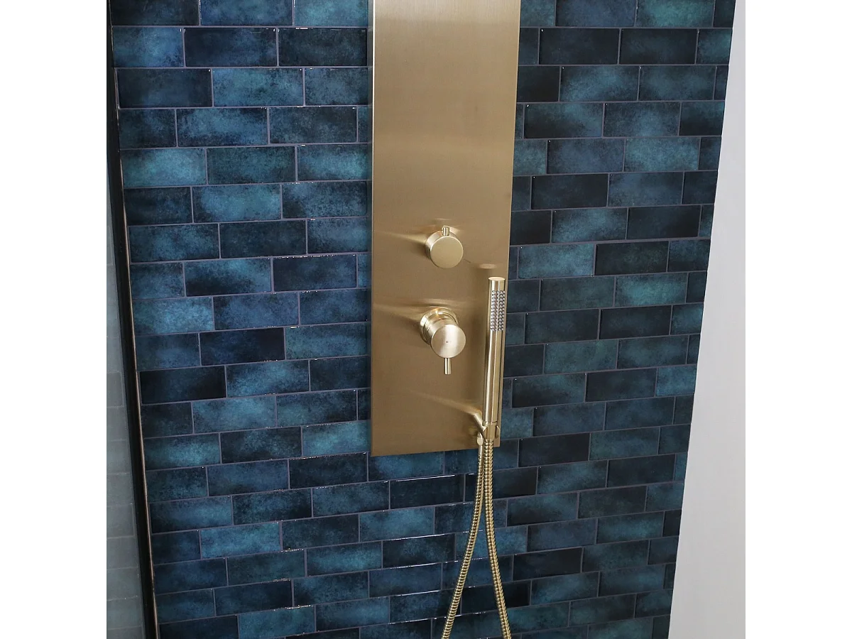 Essekadra pannello doccia oro spazzolato Essebagno