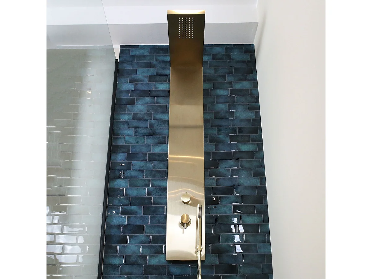 Essekadra pannello doccia oro spazzolato Essebagno