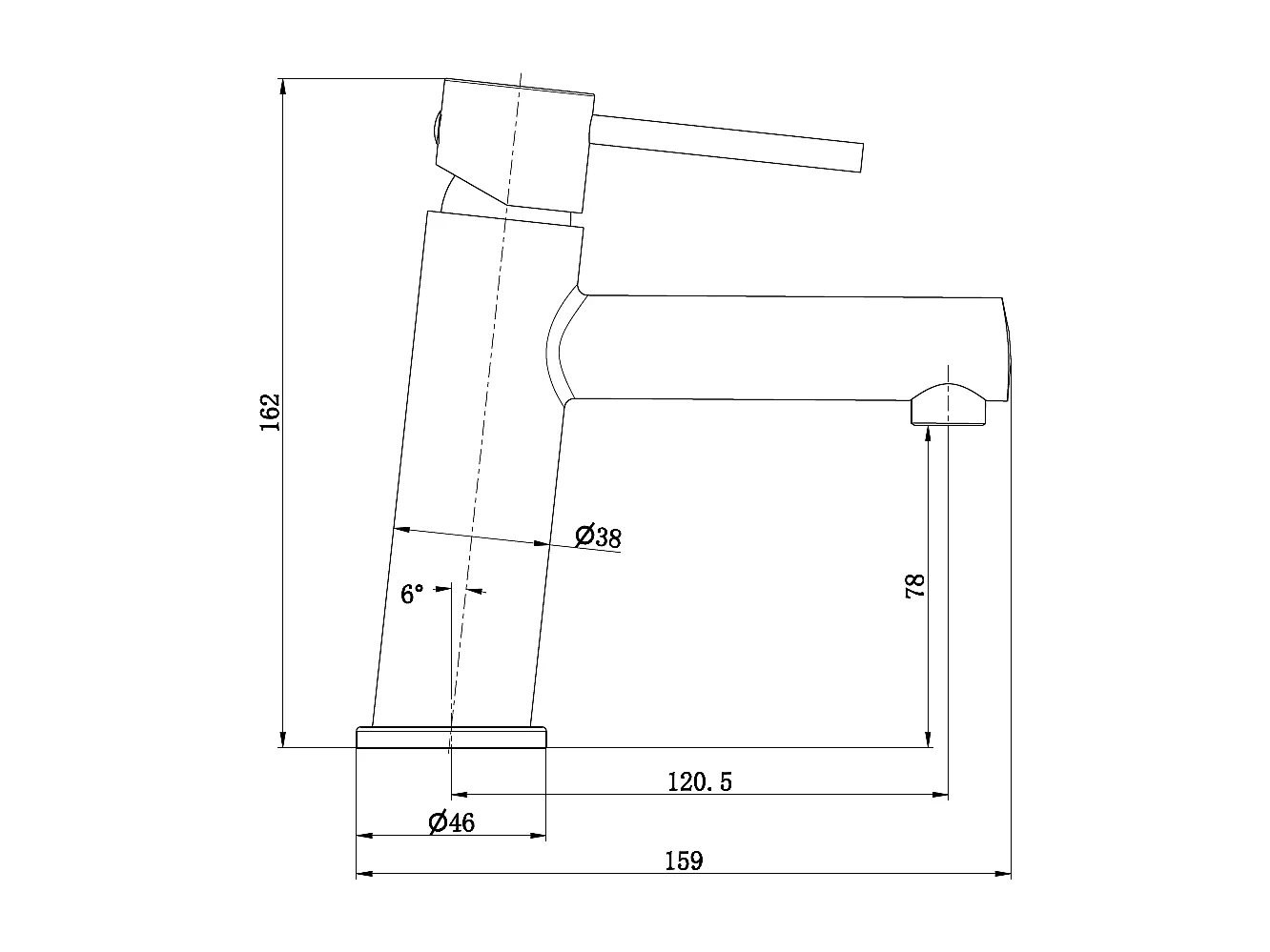 Picolo Waschtischmischer Chrom Essebagno