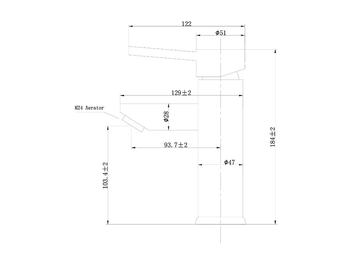 Deco mitigeur lavabo bas noir - Essebagno