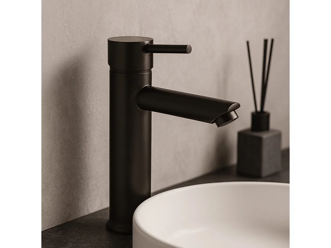 Deco mitigeur lavabo bas noir - Essebagno