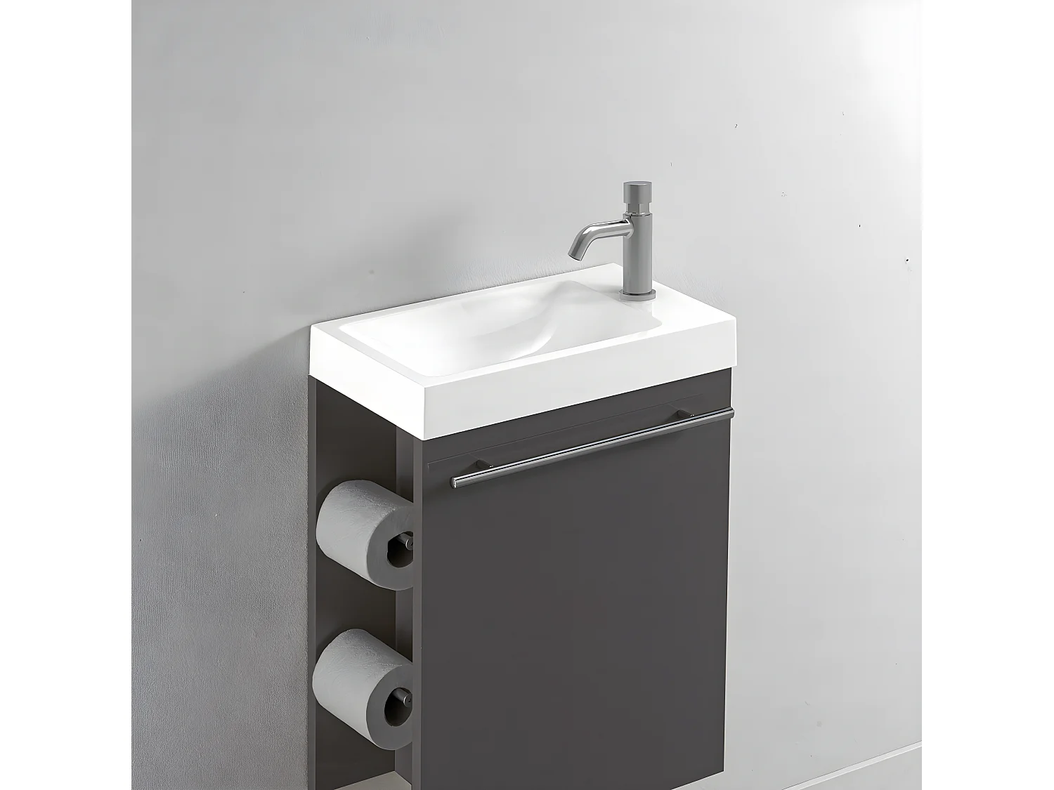 Cilindro Push robinet lave-mains chrome eau froide - Essebagno