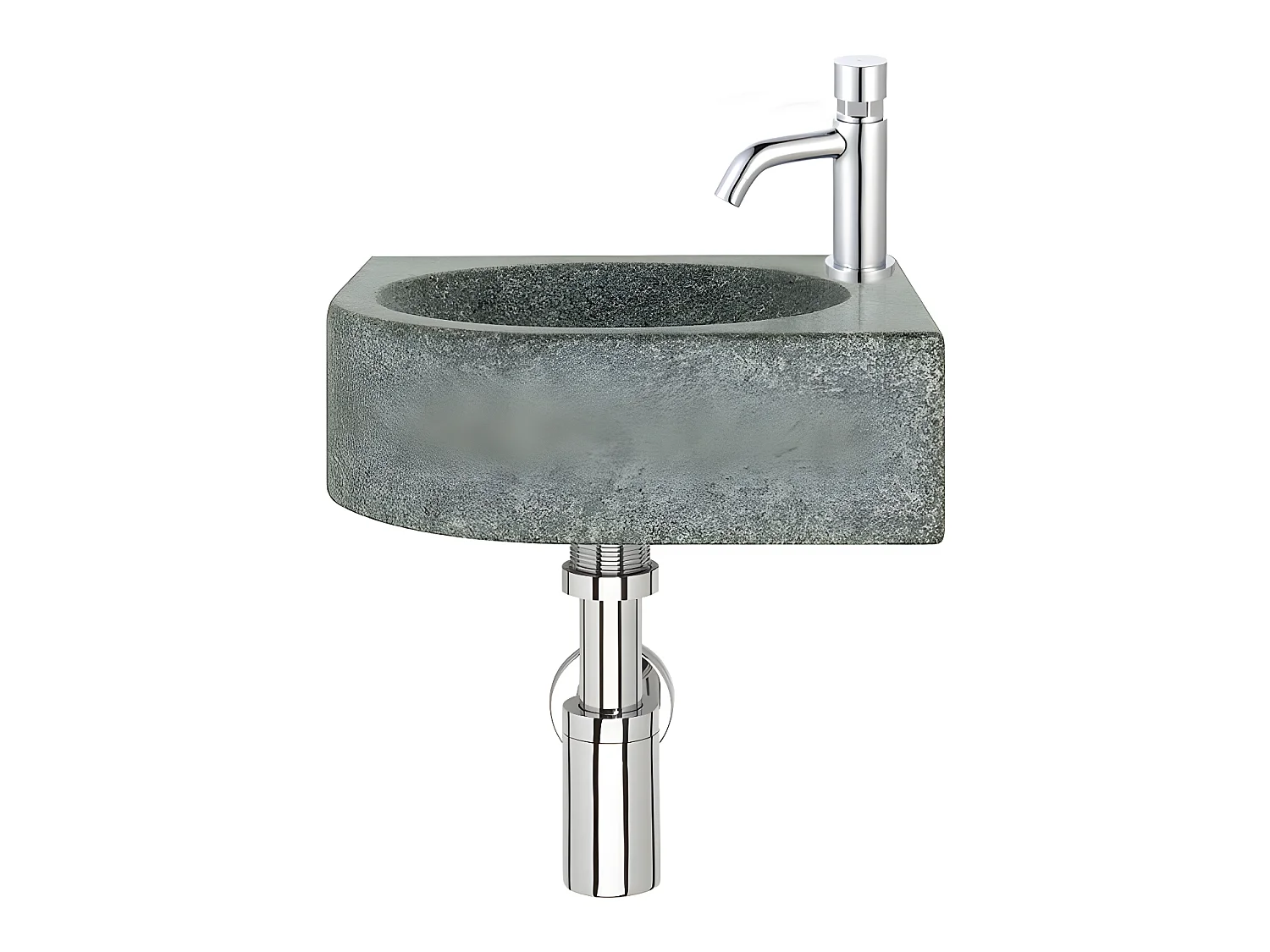 Cilindro Push Torneira de lavatório cromado de água fria Essebagno