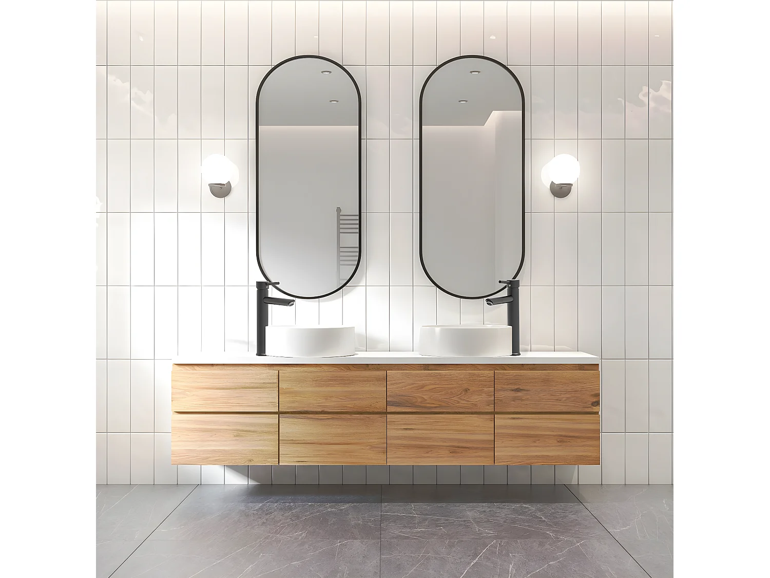 Deco mitigeur lavabo haut noir - Essebagno