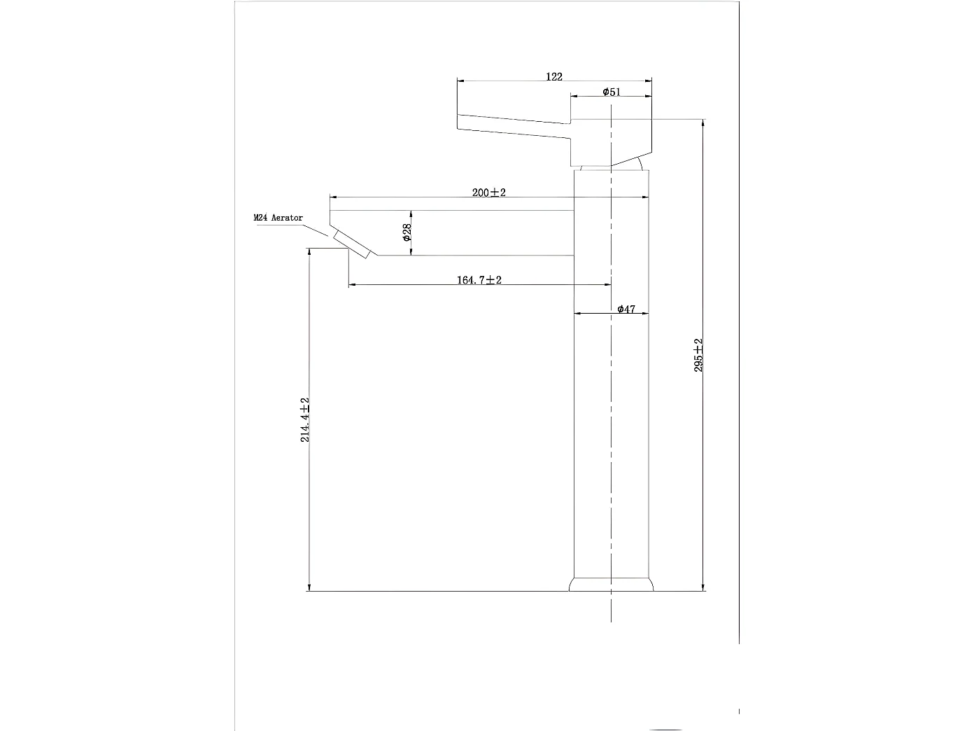 Deco mitigeur lavabo haut noir - Essebagno