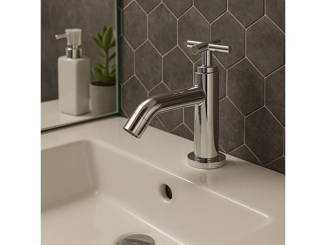 Croce robinet lave-mains chrome eau froide - Essebagno