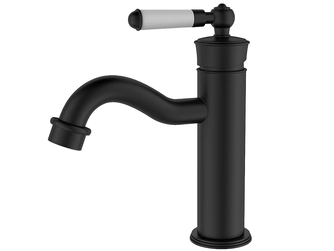 Leeds mitigeur lavabo bas noir - Essebagno