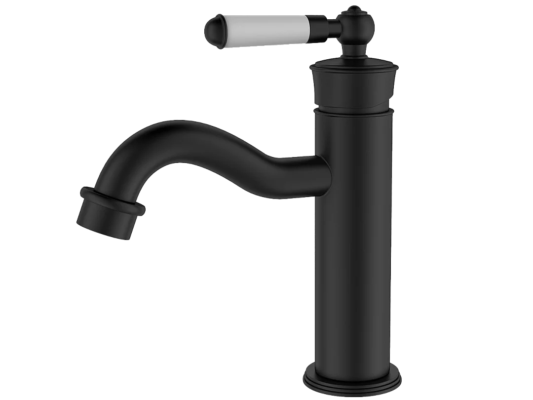 Leeds mitigeur lavabo bas noir - Essebagno
