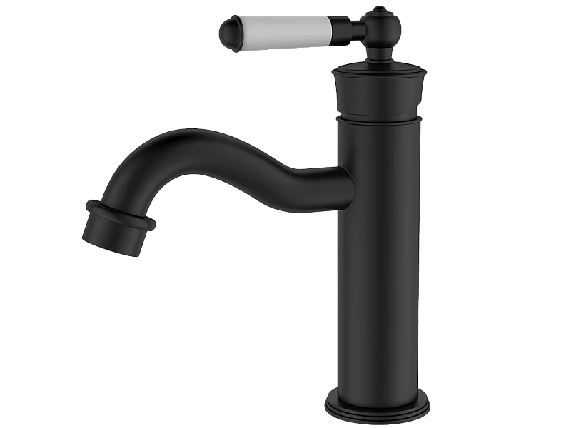 Leeds Torneira de lavatório baixa preto Essebagno