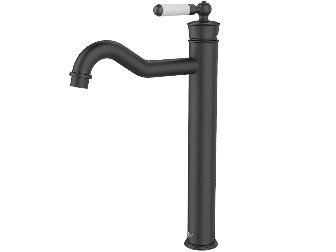 Leeds mitigeur lavabo haut noir - Essebagno