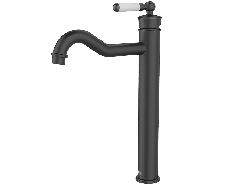 Leeds Torneira de lavatório alta preto Essebagno