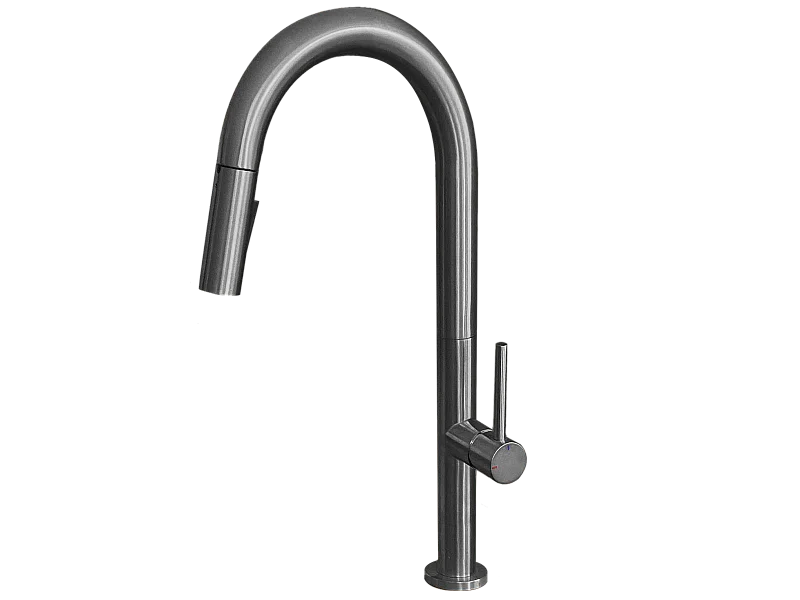 Portofino Misturadora de lavatório com chuveiro de mão em cinzento metalizado Essebagno