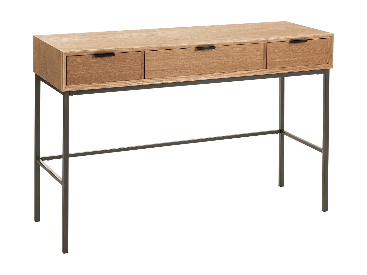 Console 3 Tiroirs en Bois "Dresa" 120cm Naturel