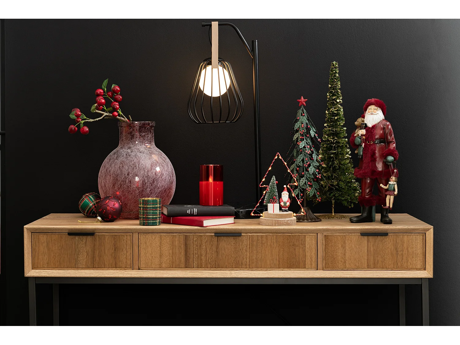 Console 3 Tiroirs en Bois "Dresa" 120cm Naturel