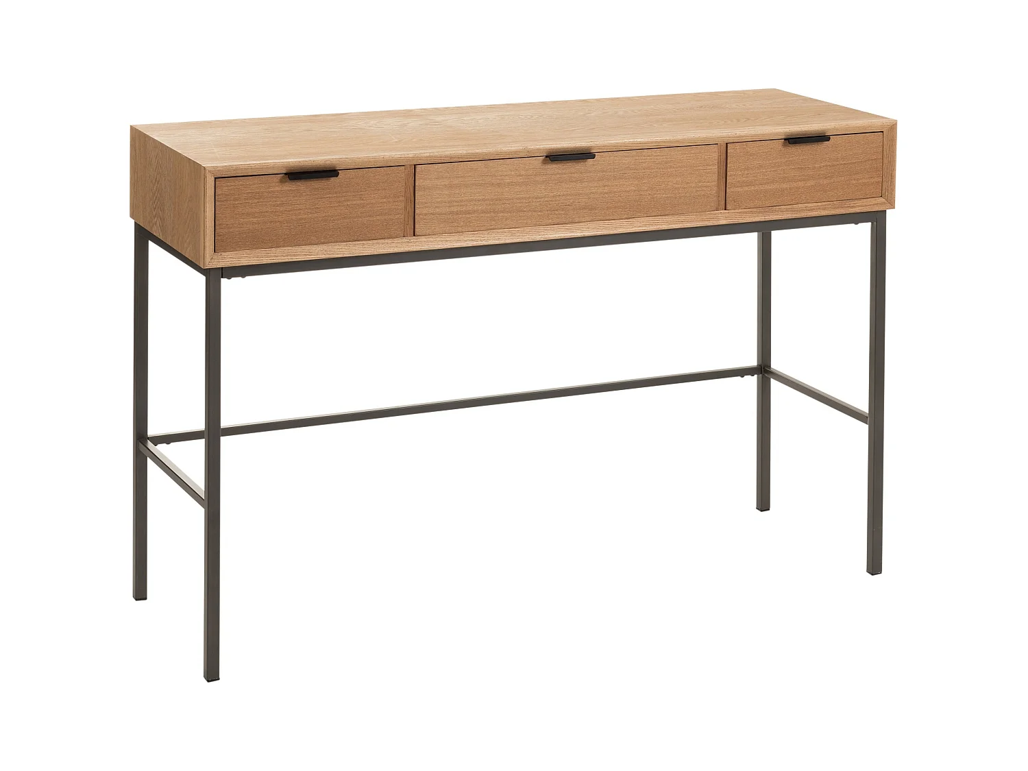 Console 3 Tiroirs en Bois "Dresa" 120cm Naturel