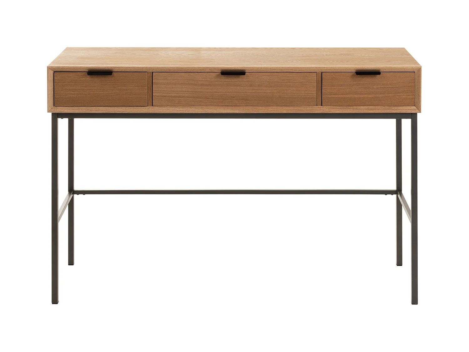 Consola de madera natural 3 cajones Amel L 120 cm