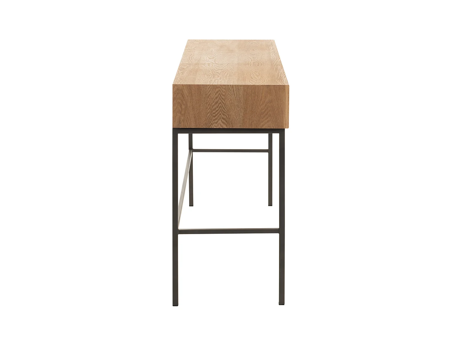 Consola de madera natural 3 cajones Amel L 120 cm