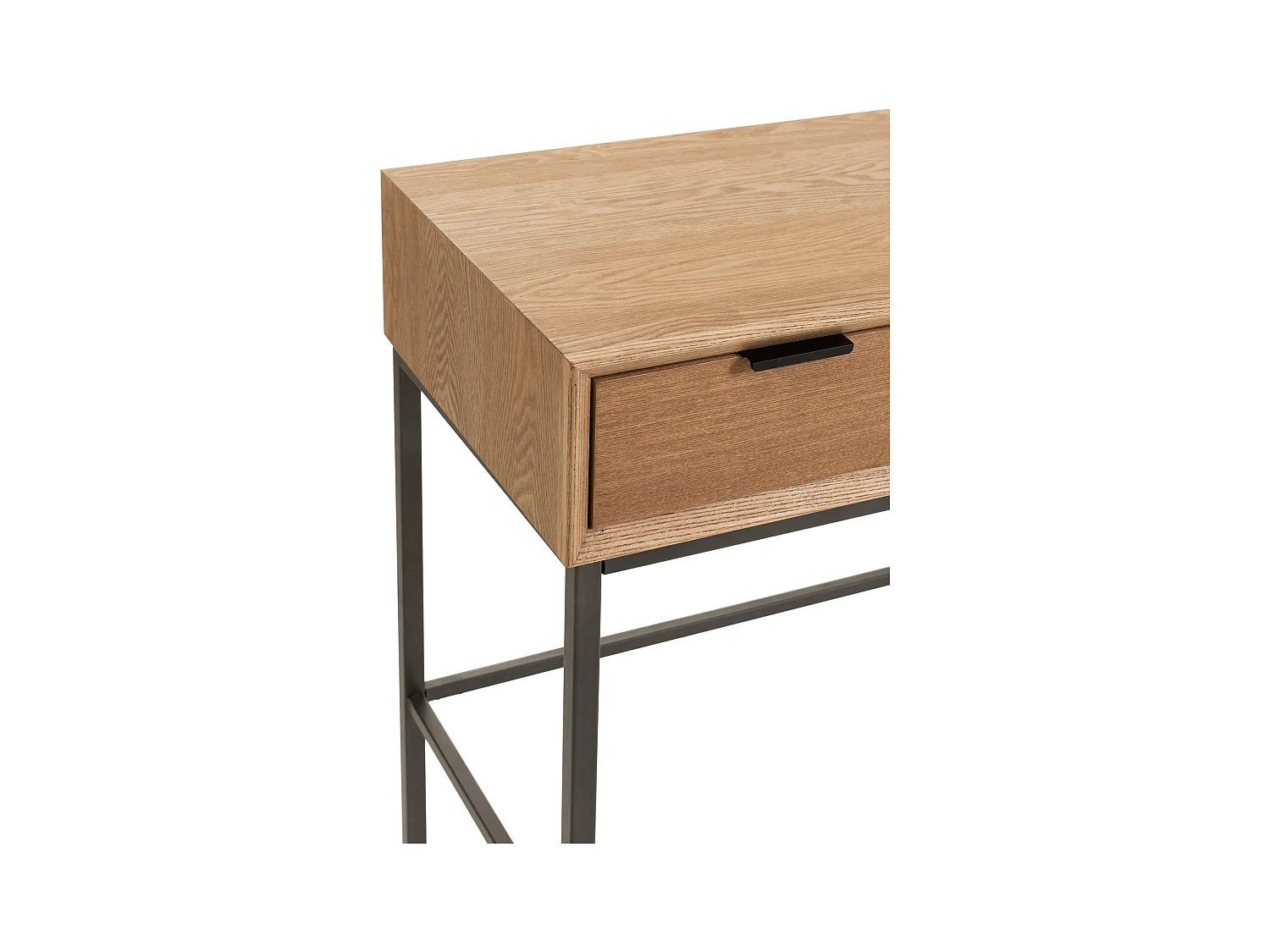 Consola de madera natural 3 cajones Amel L 120 cm