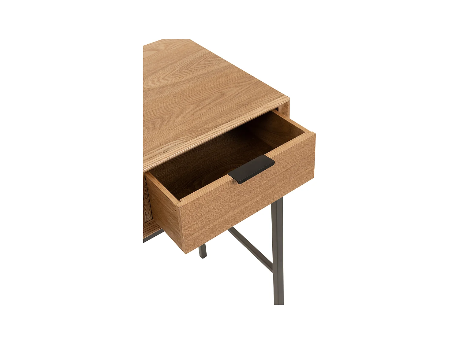 Consola de madera natural 3 cajones Amel L 120 cm