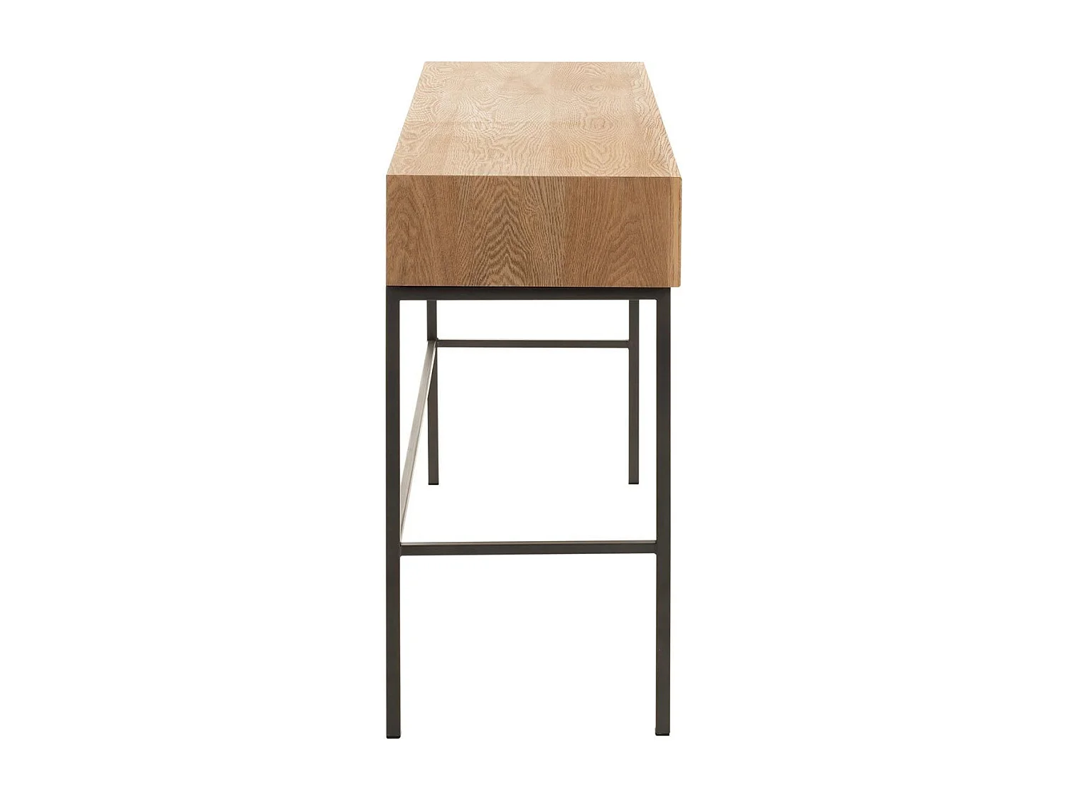 Consola de madera natural 3 cajones Amel L 120 cm