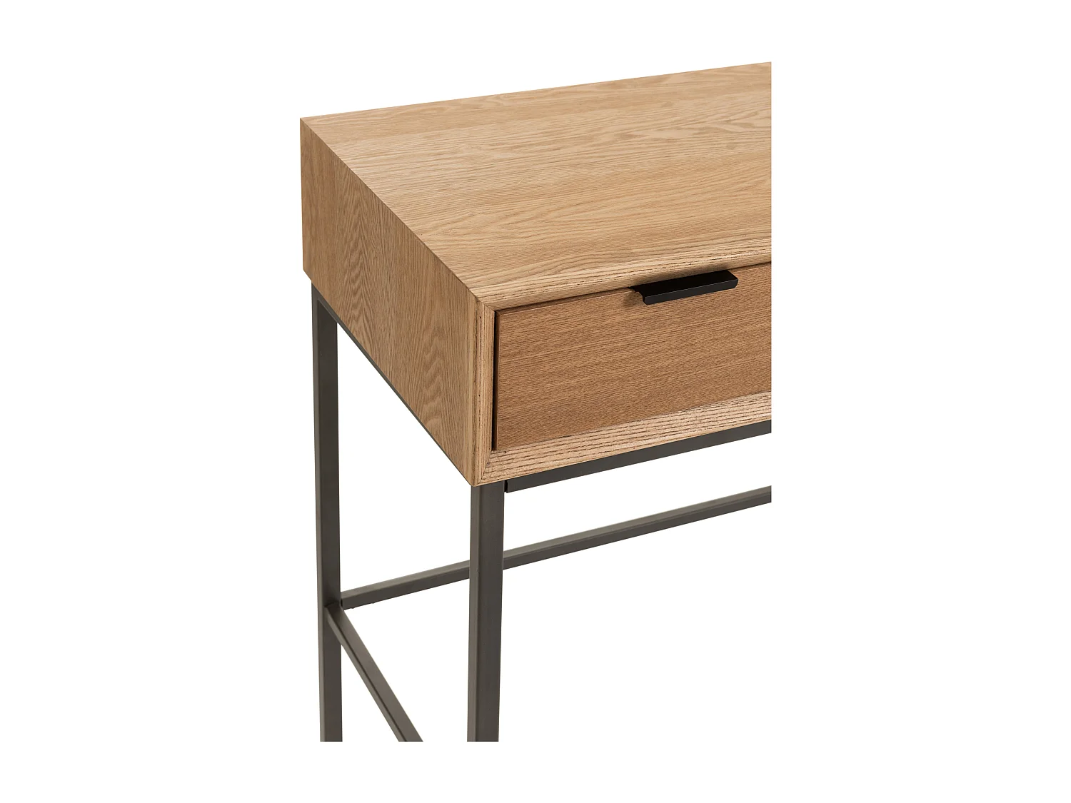 Consola de madera natural 3 cajones Amel L 120 cm