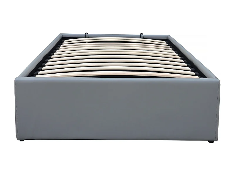 Cama individual de PVC con box "Ava" - 90 x 190 cm - Gris