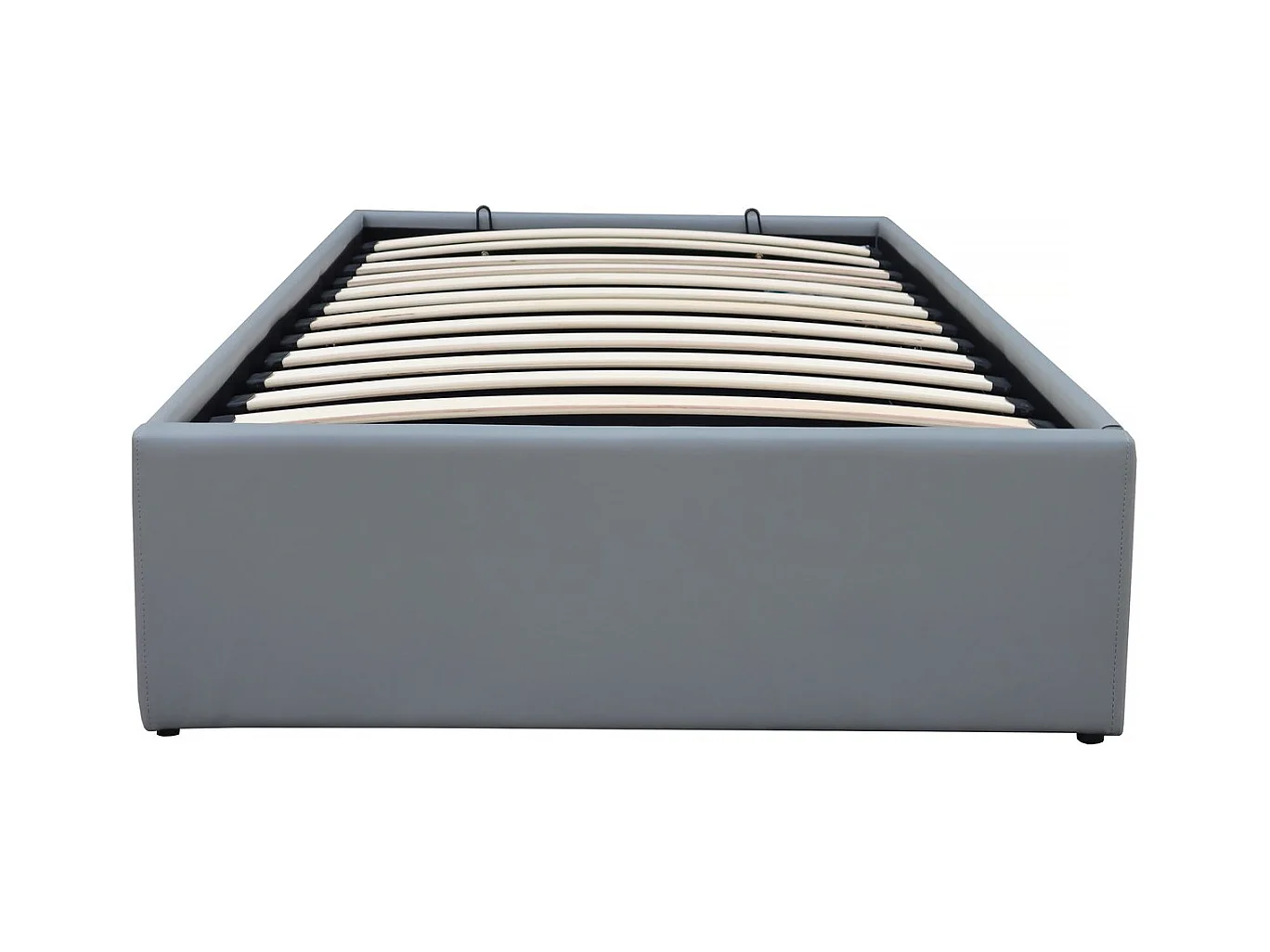 Lit simple en PVC avec coffre "Ava" - 90 x 190 cm - Gris