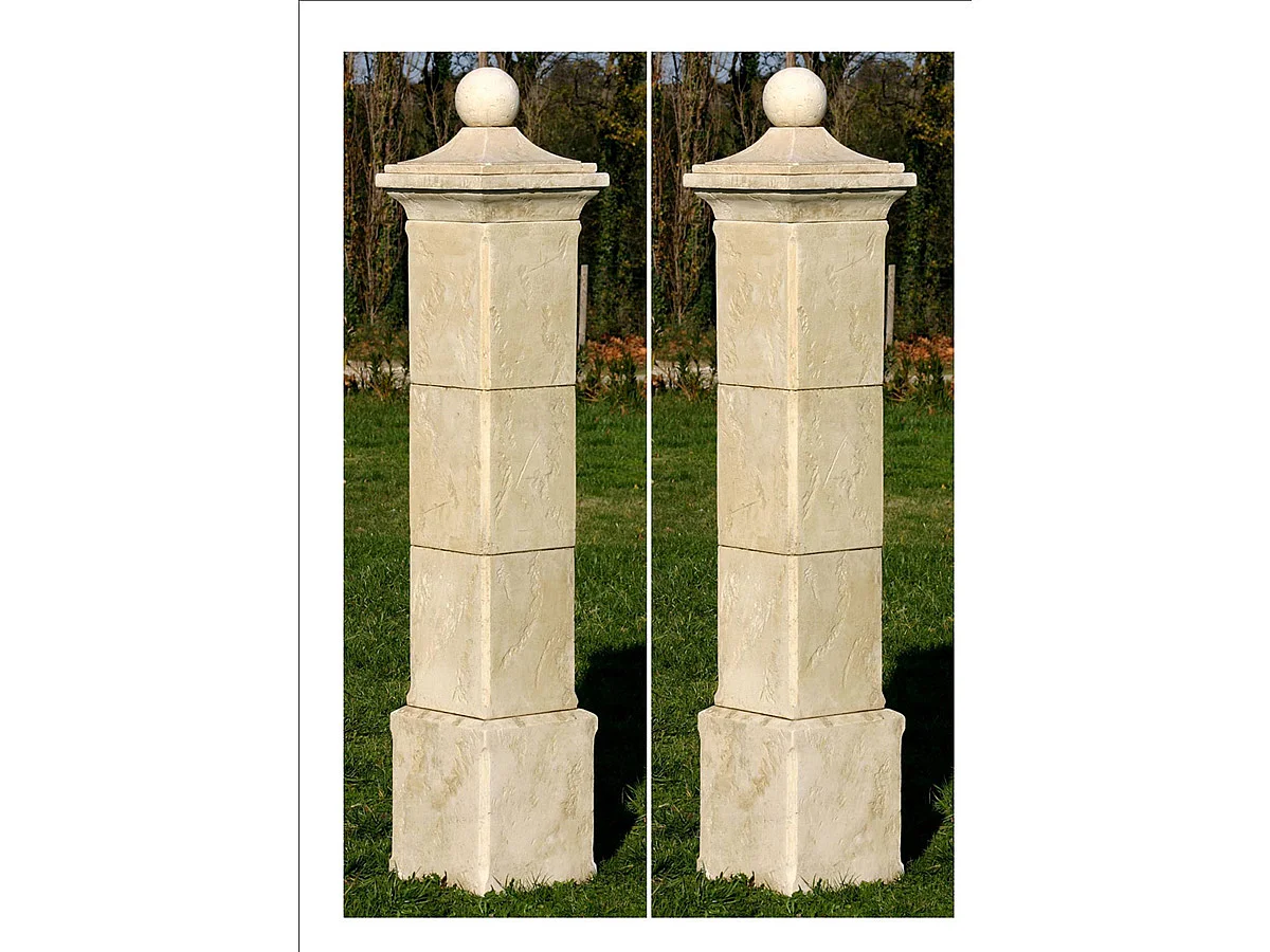 Juego de 2 pilares de puerta "Provenzal" - 41 x 41 x 228 cm