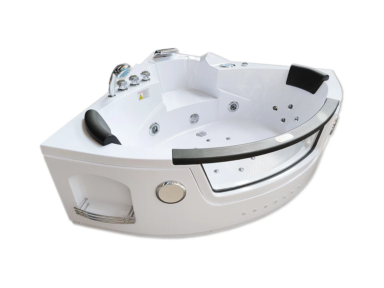 Baignoire Hydromassage Chromotherapie 140 X 140 cm avec chauffage et double pompe 20 jets – Camelia